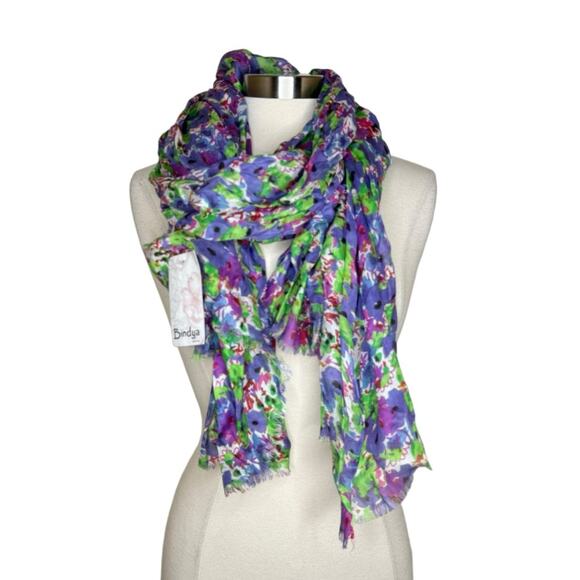 Bindya‎ New York Floral Scarf Boho Shawl Wrap Women’s One Size New NWT - Picture 10 of 10